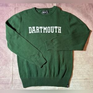 Vtg Style Dartmouth Cable Knit Sweater Men’s Sz Medium Green Crewneck Ivy Leauge